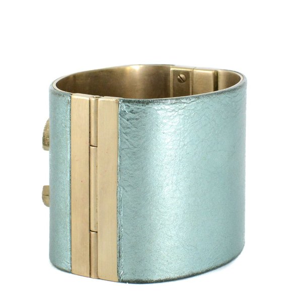 CHANEL Turquoise Logo Cuff - Picture 3 of 6